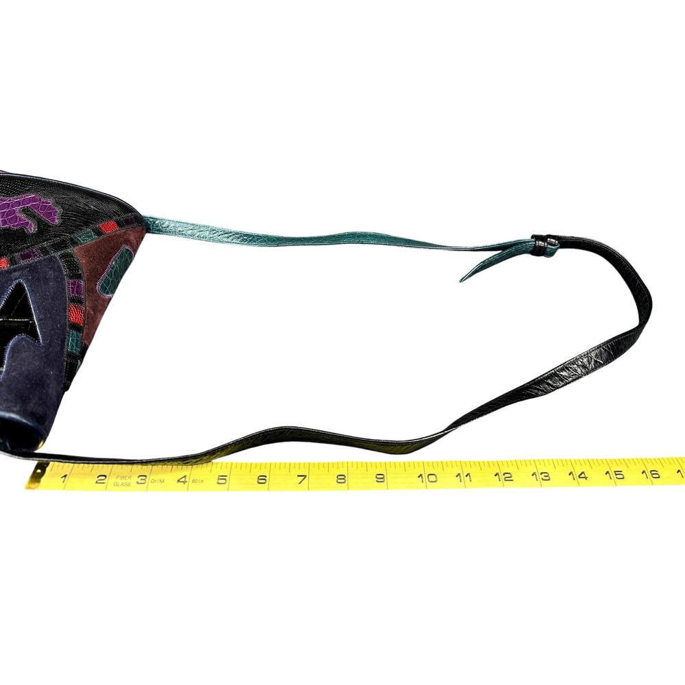 Vintage. Sharif, Patchwork, Leather, Crossbody Bag - Picture 5 of 11